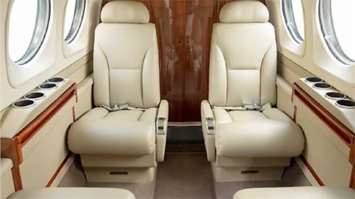 King Air B90 in flight