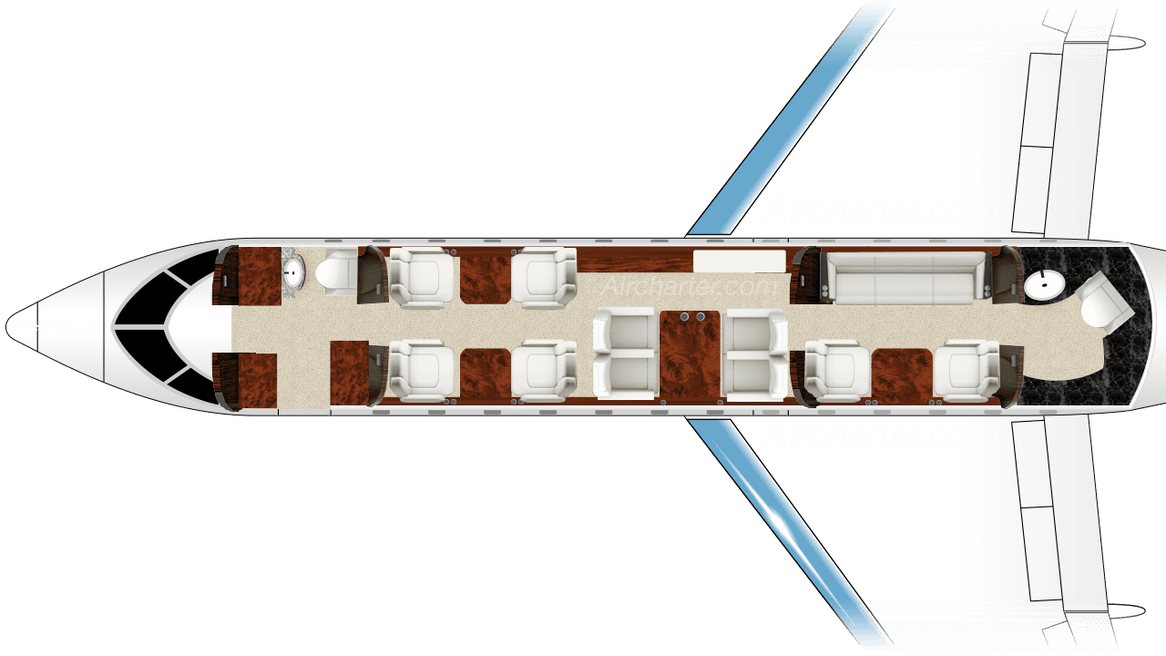 Global 5000 Grundriss