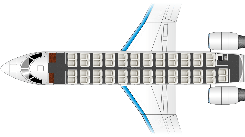 CRJ200 floor plan