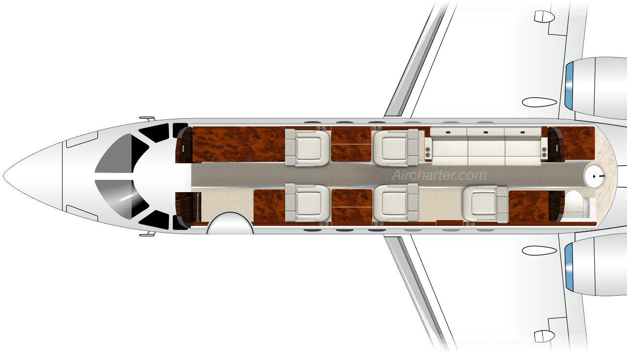 Hawker 700 Grundriss