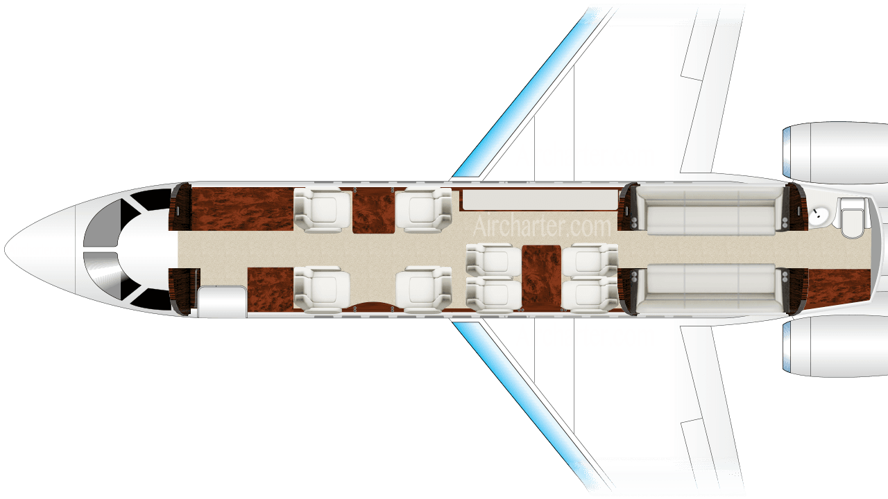 Falcon 7X floor plan