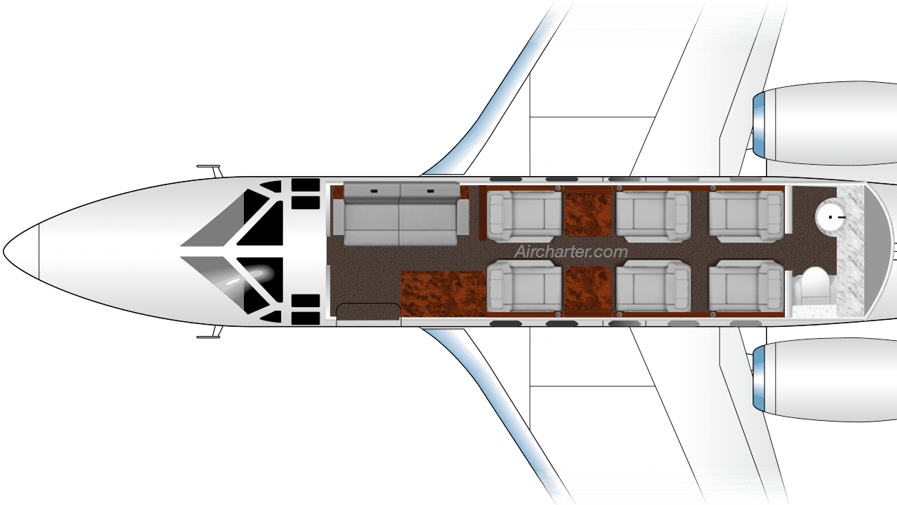 Sabreliner 65 Grundriss