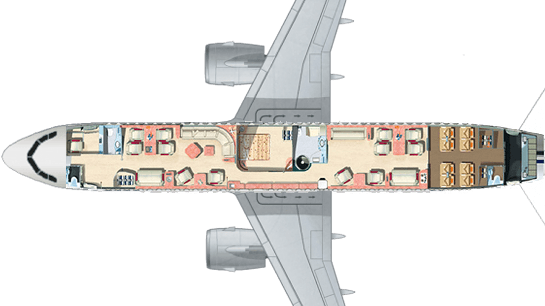 A320 Neo VIP floor plan