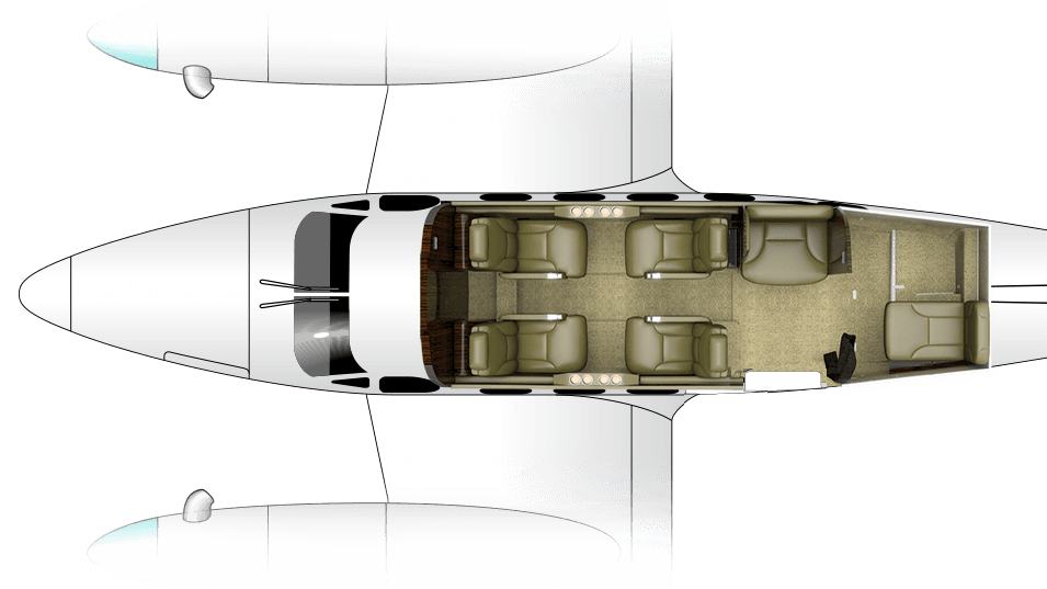 King Air C90GTx floor plan