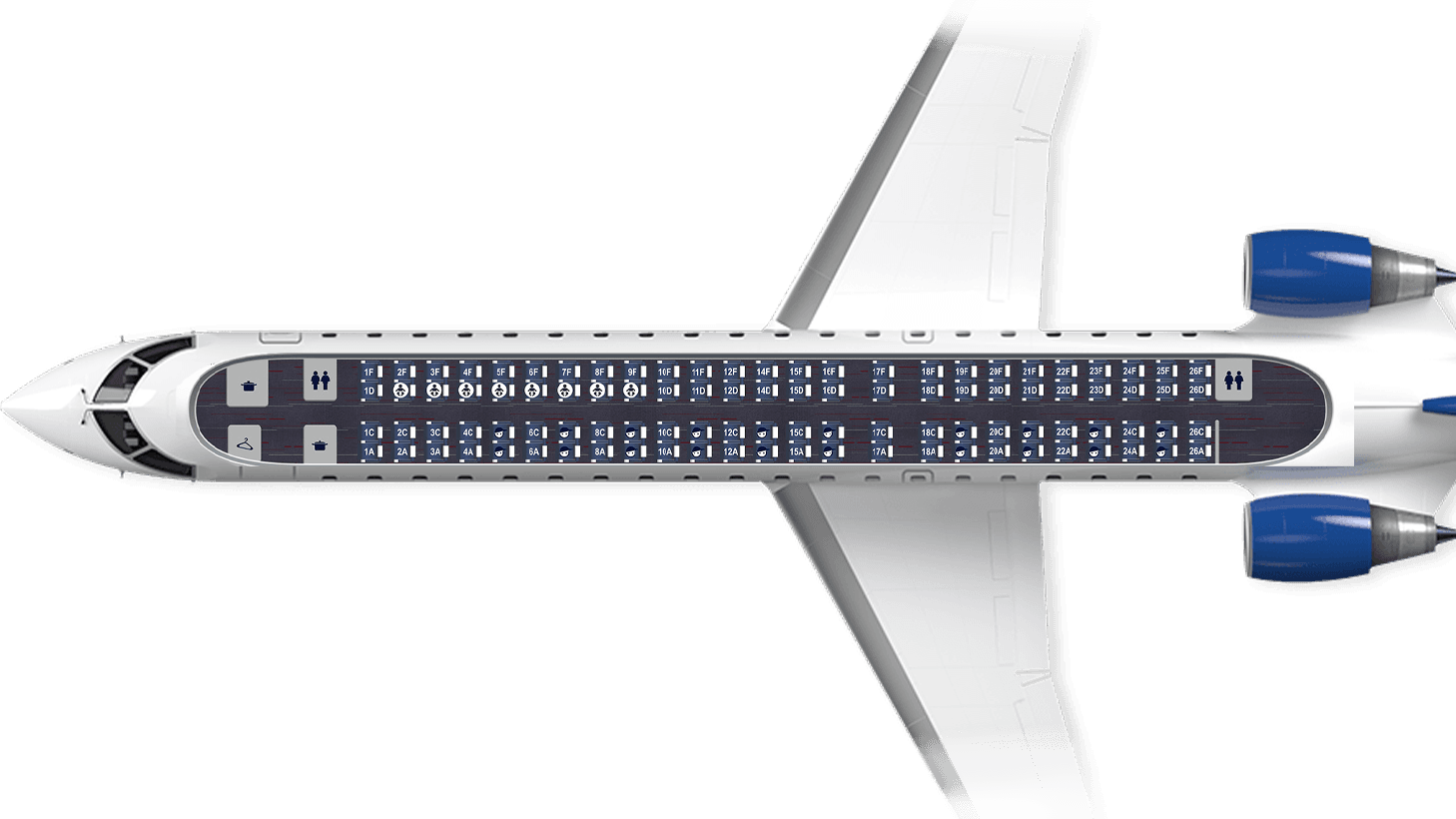 CRJ 1000 floor plan