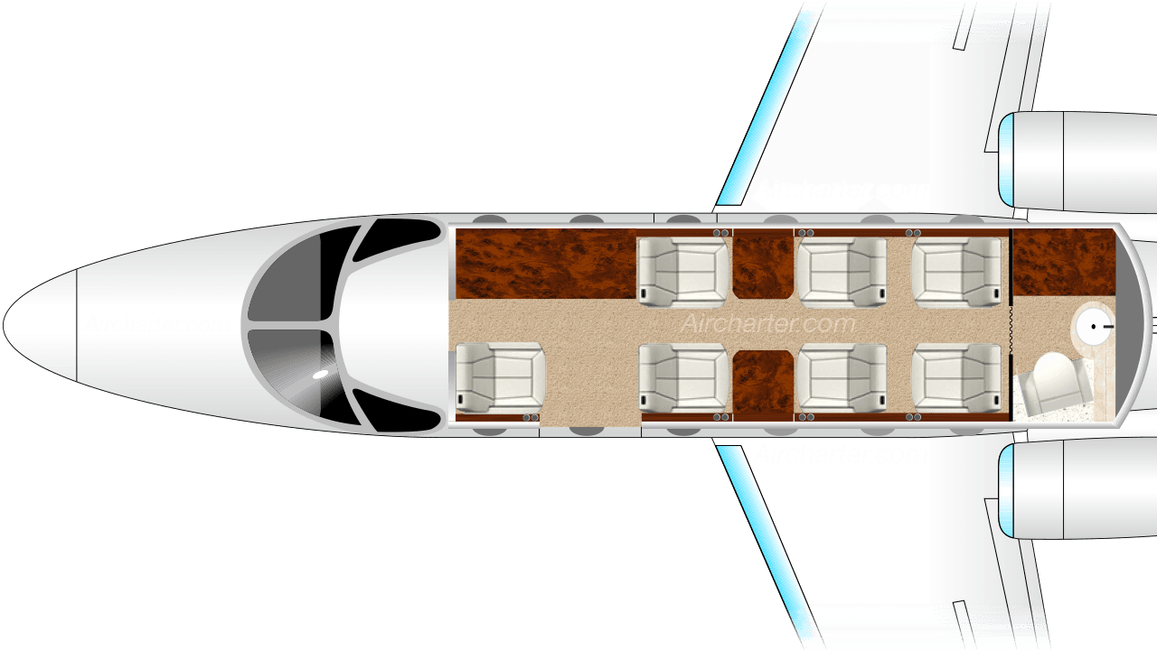 Hawker 400XP Grundriss