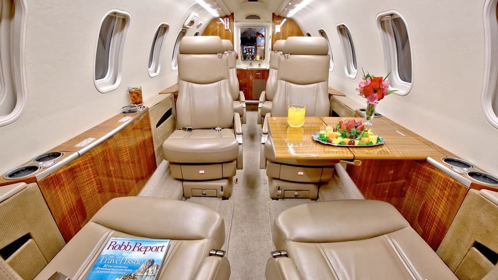 Learjet 40 Innenraum