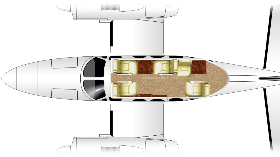 Plan de cabine du 421 Golden Eagle