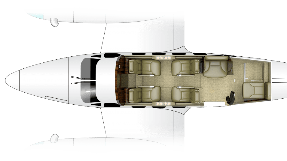 King Air B90 floor plan