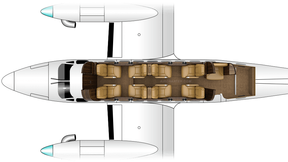 King Air 350 floor plan