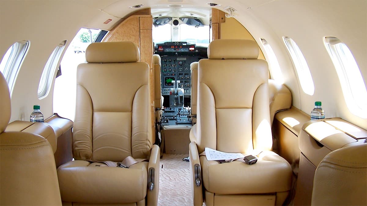 Learjet 31A en vuelo