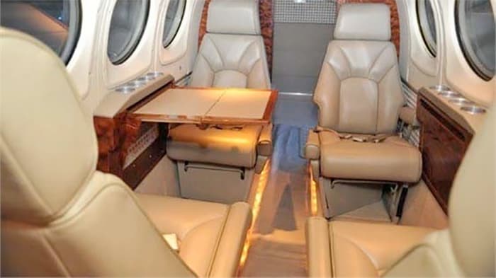 King Air B100 in flight