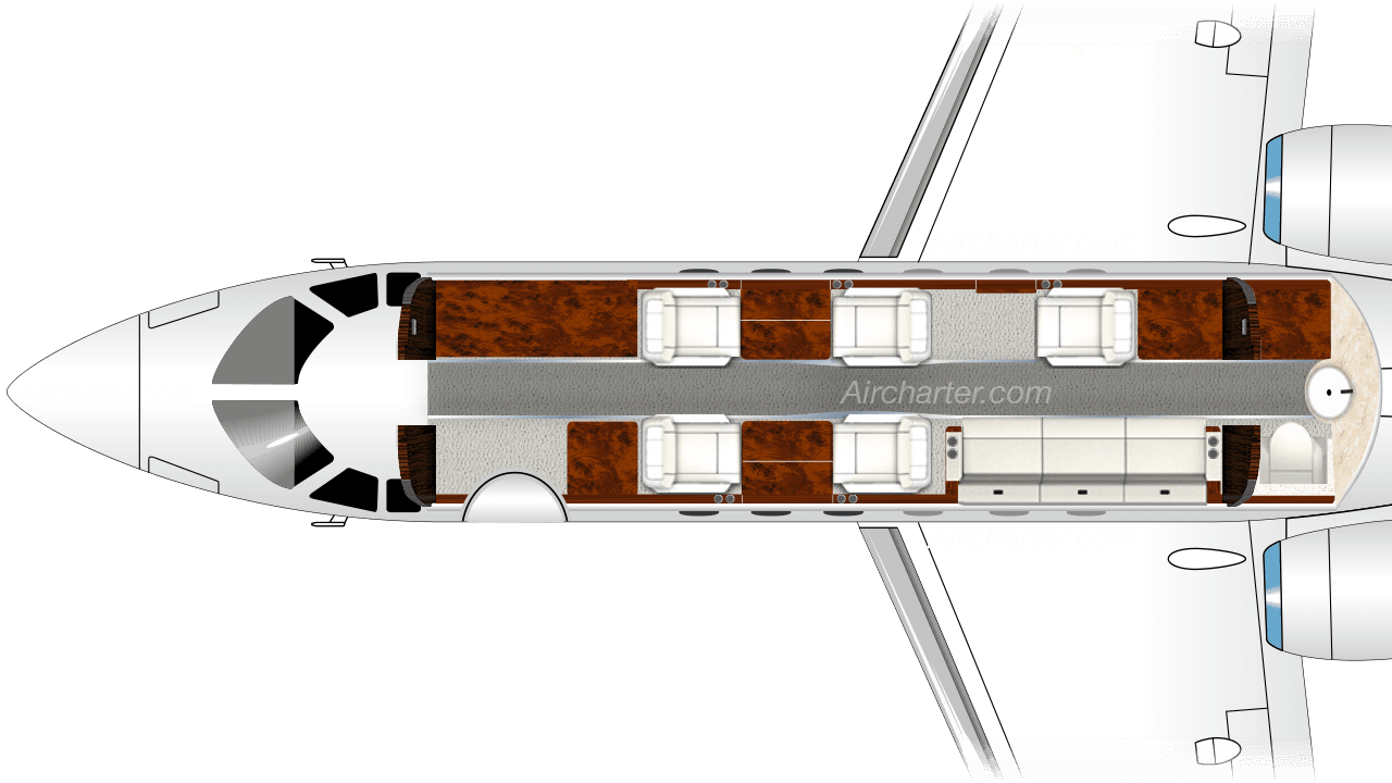 Hawker 900XP floor plan