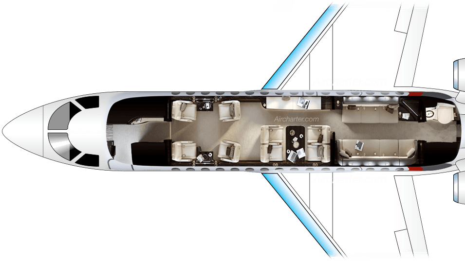 Falcon 8X floor plan
