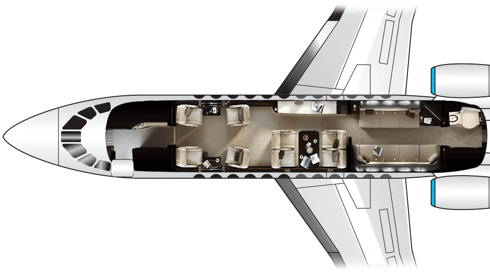 Falcon 900 EASY Grundriss