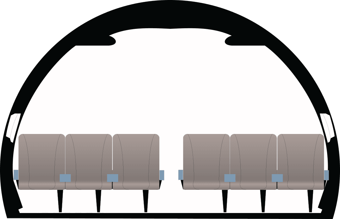 Yak-42 Cabin